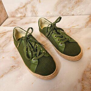 Michael Kors Bryson Lace Up Shoes, Green, Size 6